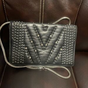 MCM Black Crossbody Bag with Silver Accents